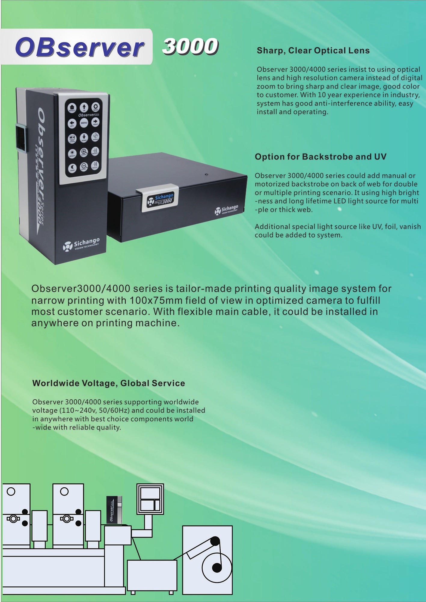 SICHANGO OBSERVER Sistema de inspección de imágenes de impresión para impresora de etiquetas 3000 SICHANGO OBSERVER Sistema de inspección de imágenes de impresión para impresora de etiquetas 3000